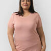 pure cotton plus size women tshirt solid