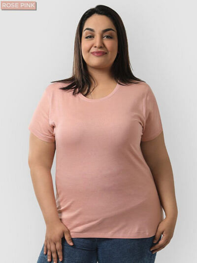 pure cotton plus size women tshirt solid