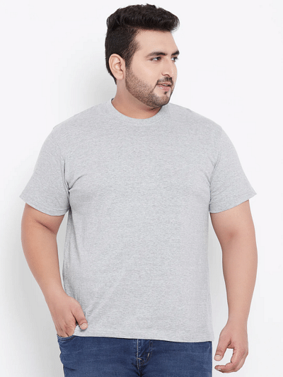 pure cotton plus size men tshirt solid