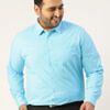 pure cotton light blue full sleeves for plus size men