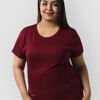 pure cotton plus size women tshirt solid