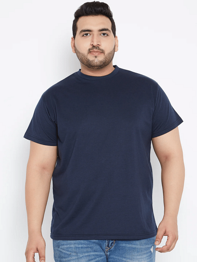 pure cotton plus size men tshirt solid