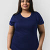 pure cotton plus size women tshirt solid