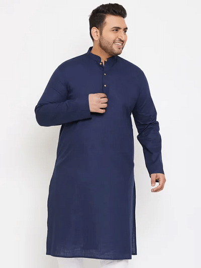 pure cotton kurta pajama solid plus size
