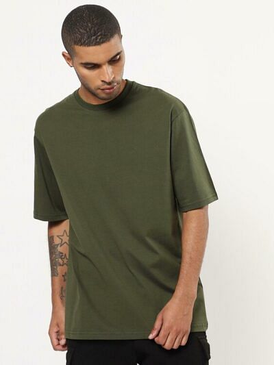 pure cotton oversize tshirt solid