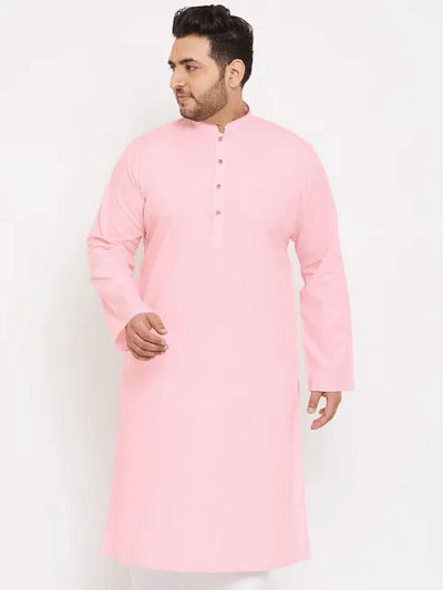 pure cotton kurta pajama solid plus size