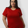 pure cotton plus size women tshirt solid