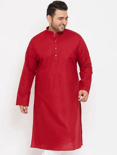 pure cotton kurta pajama solid plus size