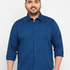 pure cotton royal blue full sleeves for plus size men