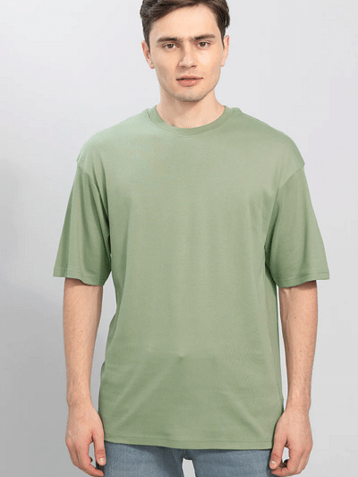 pure cotton oversize tshirt solid