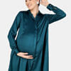 satin maternity shirt dress