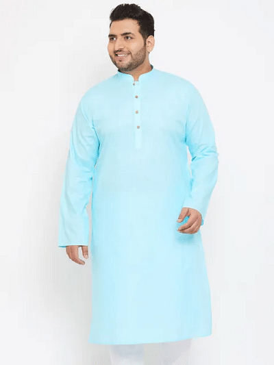 pure cotton kurta pajama solid plus size