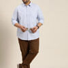 pure cotton smokey blue full sleeves for plus size men