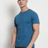 pure cotton men teal blue tshirt solid