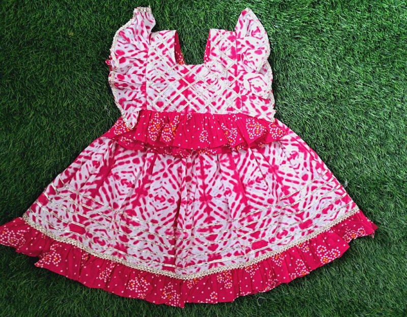 white pink printed croptop skirt