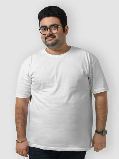 pure cotton plus size men tshirt solid