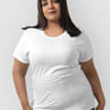 pure cotton plus size women tshirt solid