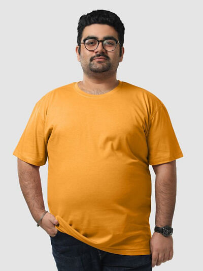 pure cotton plus size men tshirt solid