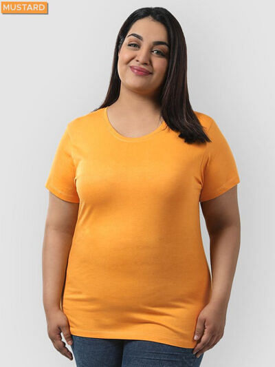 pure cotton plus size women tshirt solid